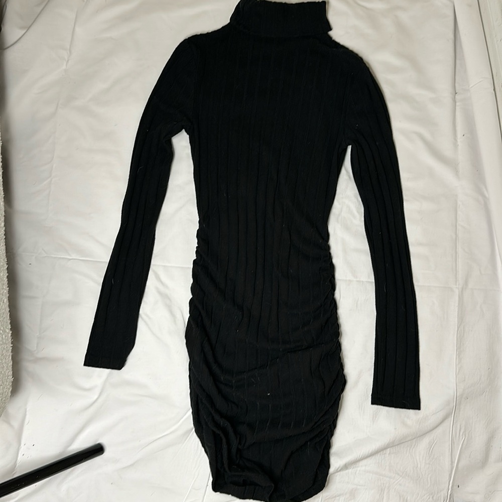Long Sleeve Black Mini Dress